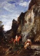 Eugene Fromentin Arab Horsemen in a Gorge USA oil painting artist